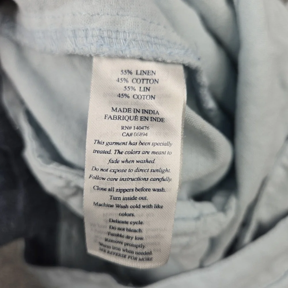 Faherty Malibu Linen Blend Chino Shorts‎ Men's Size 40x9 Light Blue Breathable